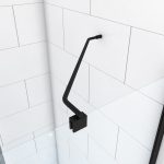 Barre de fixation d'angle noir mat pour douche a l'italienne - BARRE DE FIXATION MURALE D'ANGLE