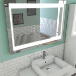 Miroir salle de bain LED auto-éclairant CHRONOS 100x70cm