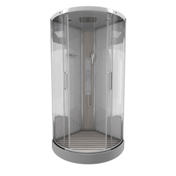 Cabine de douche SHACKY ROUND 1/4 de cercle 95x95x215cm