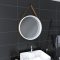 Miroir salle de bain rond type barbier diamètre 50 cm - BARBER WHITE