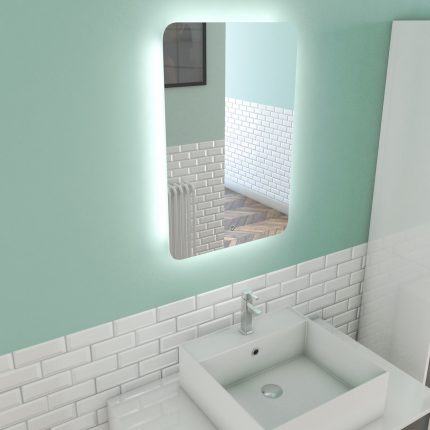 Miroir salle de bain LED auto-éclairant ATMOSPHERE 40x60cm