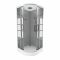 Cabine de douche 1/4 de cercle 90x90x215cm avec bande depolie - SILVERY STRIPE ROUND