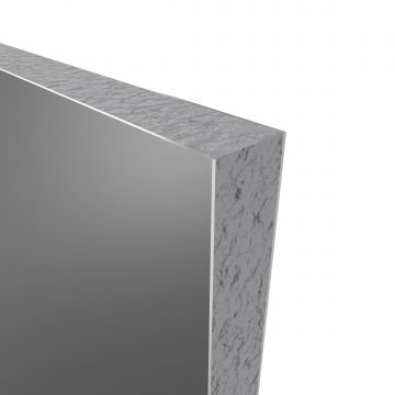 PACK PANNEAUX MURAUX GRIS en aluminium avec profile d'angle et finition ANODISE BRILLANT- 90 x 120cm