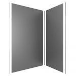 PACK PANNEAUX MURAUX GRIS en aluminium avec profile d'angle et finition ANODISE BRILLANT- 90 x 120cm