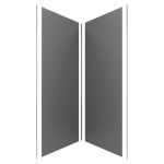 PACK PANNEAUX MURAUX GRIS en aluminium avec profile d'angle et finition ANODISE BRILLANT - 90 x 90cm
