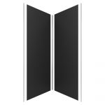 PACK PANNEAUX MURAUX NOIR en aluminium avec profile d'angle et finition ANODISE BRILLANT - 90 x 90cm
