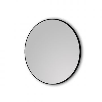 Miroir salle de bain circulaire 60cm de diametre - finition noir mat - RING DARK 60