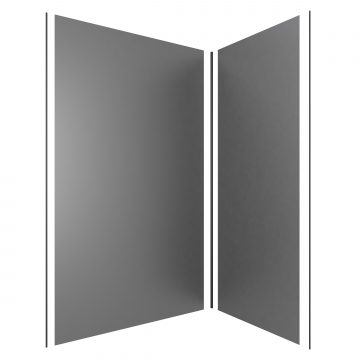 PACK PANNEAUX MURAUX GRIS - en aluminium avec profile d'angle et de finition anodises noir mat