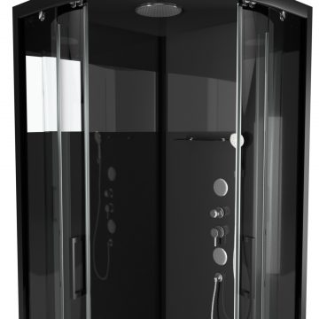 Cabine de douche MIRROR SPACE ROUND 1/4 de cercle 90x90x215cm
