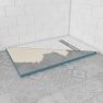 RECEVEUR DE DOUCHE A CARRELER 90x140CM RECOUPABLE SUR MESURE AVEC BONDE CANIVEAU RAINY LINEAR 140