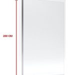 Paroi de douche à l'italienne FREEDOM 2 THIN TRANSPARENT 120 - 120x200cm VERRE TRANSPARENT 6mm