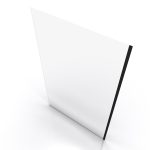 Paroi de douche a l'italienne transparent 120x200cm - verre transparent 8mm - profile noir mat