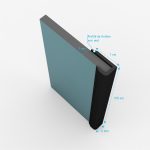 Profiles de finition NOIR MAT pour panneau mural - 2 profiles de 10x5x2100 mm  FINISH MURAL NOIR MAT
