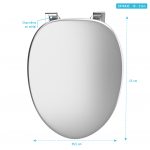 Abattant WC - en MDF avec charnières en métal réglables - WHISY SILVER
