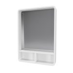 Miroir salle de bain 50x70cm - avec étagères - NORDIK HYLLA