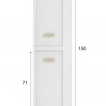 COLONNE DE SALLE DE BAIN SCANDINAVE BLANC A SUSPENDRE - H150xP25xL35cm - NORDIK BASIS