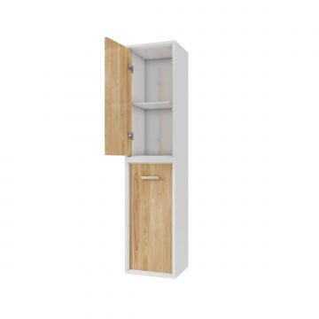 COLONNE DE SALLE DE BAIN SCANDINAVE BLANC A SUSPENDRE - H150xP25xL35cm - NORDIK NATURLIG