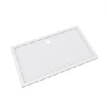 RECEVEUR DE DOUCHE A POSER EXTRA-PLAT ANTI-DERAPANT EN ACRYLIQUE BLANC RECTANGLE - 140x80cm