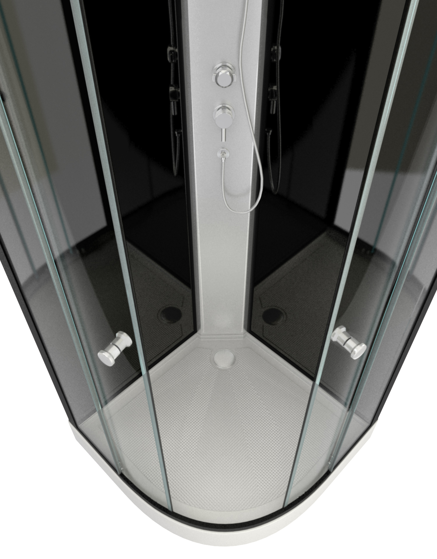 Cabine de douche 1/4 de cercle 85x85x225cm NEBULA Aurlane