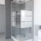 Cabine de douche rectangle 110x80x215cm - SILVERY STRIPE RECTANGLE