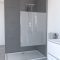 Paroi de douche a l'italienne - 90x200 cm VERRE TRANSPARENT 8mm avec bande DEPOLI