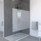 Paroi de douche a l'italienne - 140x200 cm VERRE TRANSPARENT 8mm - bande DEPOLIE