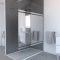 Paroi de douche à l'italienne FREEDOM 2 MIROIR 140 - 140x200cm VERRE TRANSPARENT 8mm
