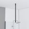 Barre de fixation plafond pour douche a l'italienne laque NOIR MAT - 60cm RECOUPABLE