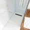 Receveur de Douche a Carreler 80x120cm - Grille Caniveau linéaire Noir Mat
