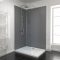 LOT de 2 Panneaux Muraux Aluminium GRIS 90+120x210 cm avec Profilés ANODISE BRILLANT - WALL'IT