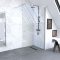 Pack Paroi de Douche 120x200cm Verre Transparent - Barre de Fixation Extensible et Profil Chrome