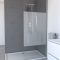Pack Paroi de Douche Dépolie 90x200cm + Barre de fixation extensible - Verre 8mm - Finition Chrome