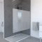 Pack Paroi de Douche Dépolie 140x200cm + Barre de fixation extensible - Verre 8mm - Finition Chrome