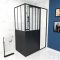 Pack Porte pivotante 140x200 + paroi retour et panneau aluminium composite + receveur 140x80