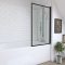 Pare baignoire rabattable 75x130cm - Finition Noir Mat - DARK CONTOURING SCREEN