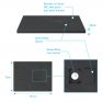 Receveur à poser en matériaux composite SMC - Finition ardoise noire - 70x90cm - ROCK 2 BLACK 70