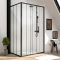 Pack Paroi porte de douche serigraphiee - 120x200cm + Paroi retour - 80x200 cm - PORTE COULISSANTE