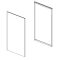 Colis verre de parois latérales cabine PREMIUM RECTANGLE