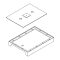 Receveur et toit pour Cabine de douche BLACK MIRROR RECTANGLE