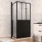 Paroi de retour type atelier 80x200cm pour paroi de douche - PROFILE NOIR MAT - WORKSHOP SIDE 80