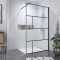 Pack Paroi de douche 120x195 cm + RECEVEUR EN ACRYLIQUE BLANC EFFET PIERRE 120X90