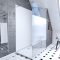 Pack douche à l'Italienne 90x120 - Kit Panneaux muraux Blanc/Chrome + receveur + Paroi Depolie 8 mm