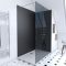 Ensemble complet douche à l'Italiennne avec Receveur 90x120 + Paroi fumée + Panneaux muraux