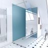 Ensemble complet douche à l'Italiennne avec Receveur 120x90 + Paroi miroir + Panneaux muraux