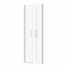Paroi porte de douche DOUBLE PORTES PIVOTANTES - 70x200 cm - PROFILE CHROME - verre 6mm