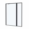 Pare baignoire avec Volet Pivotant 70+30x130cm - Finition Noir Mat - DARK CONTOURING SCREEN