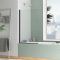 Pare baignoire Rabattable 70x120cm - Profilé Noir Mat - Verre Trempé 4mm - ELEMENTARY