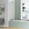 Pare baignoire Rabattable 80x140cm - Profilé Chromé - Verre Trempé 4mm - ELEMENTARY