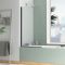 Pare baignoire Rabattable 70x130cm - Profilé Noir Mat - Verre Trempé 4mm - ELEMENTARY