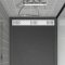 Grille linéaire en Aluminium Blanc Mat pour receveur - 79.5x11x0.2cm